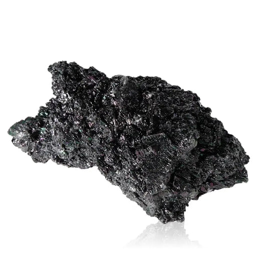 Carborundite Silicon Carbide Crystal with Rainbow Shimmer and Unique Crystalline Structure