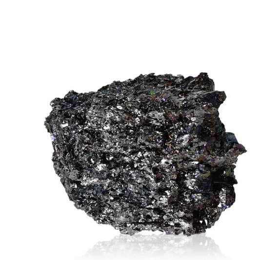 Shimmering Carborundite crystal showcasing its protective and clarity-enhancing qualities against negative energies.