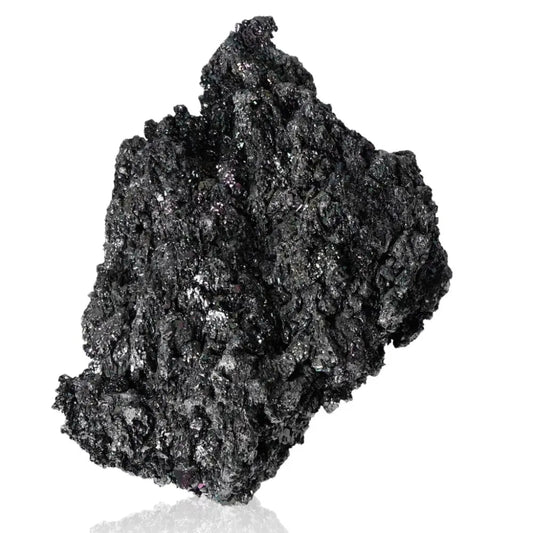 Shimmering black Carborundite mineral enhancing mental clarity and protection.
