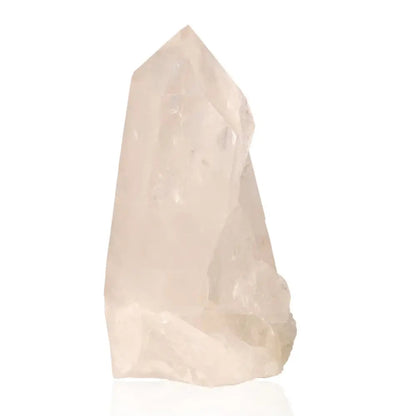 Rough Crystal Quartz Cluster, decorative spiritual gem, enhances space with natural beauty and profound energy.