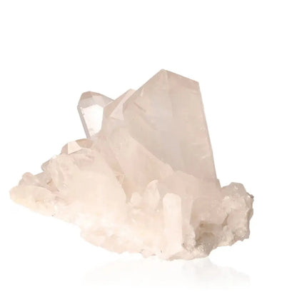 Rough crystal quartz cluster showcasing unique energetic properties and natural beauty for home or sacred space enhancement.
