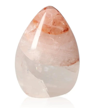 Hematoid Free Form Quartz with unique coloring, enhancing body and soul energies, linked to chakras and zodiac spirituality.
