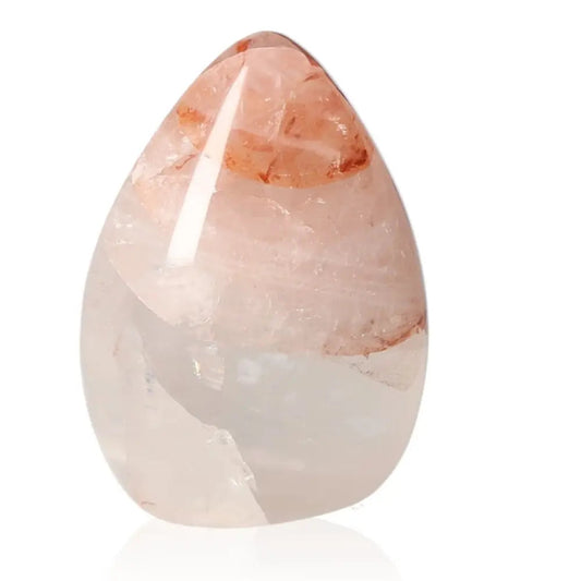 Hematoid Free Form Quartz with unique coloring, enhancing body and soul energies, linked to chakras and zodiac spirituality.