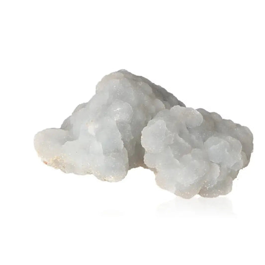 Translucent blue-gray Quartz by Sylvia Crystals, known as the Stone of Harmony, showcasing its serene and authentic beauty.