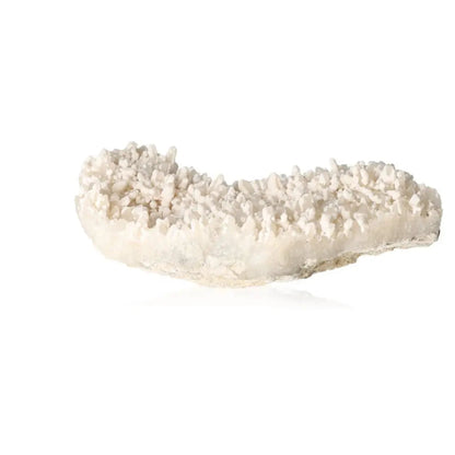 White calcite crystal formation for energy amplification and spiritual growth; perfect for emotional balance and mental clarity.