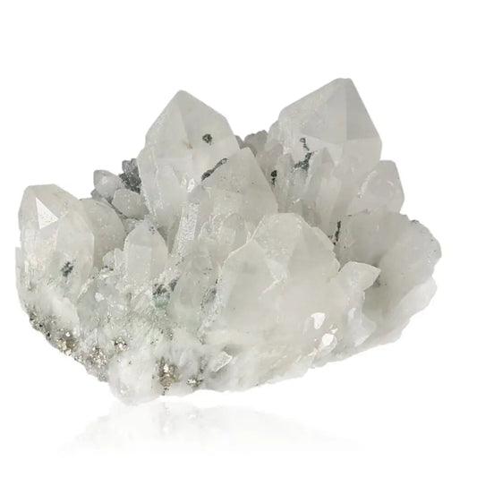 Clear quartz crystal cluster showcasing natural form and enchanting beauty of versatile gemstone