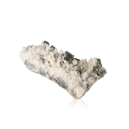 Sphalerite with Quartz crystal, showcasing a natural fusion of grounding and vibrant energy from Sylvia Crystals collection.