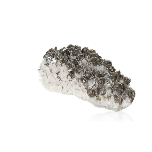 Premium Sphalerite with Quartz from Sylvia Crystals, showcasing fiery hues and clarity, ideal for spiritual and aesthetic enhancement.