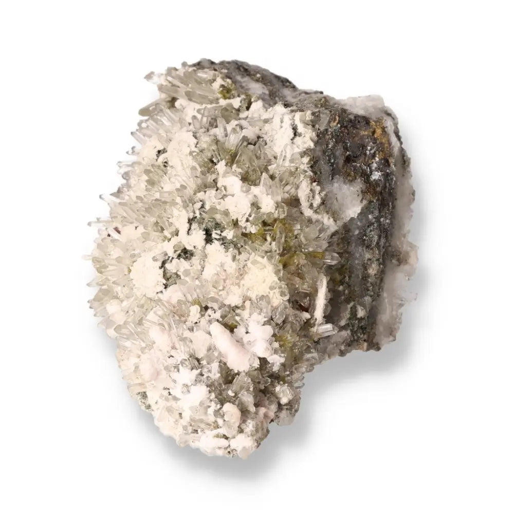 Quartz with Calcite mineral showcasing delicate synergy of strength and transformation, perfect for collectors and spiritual seekers.