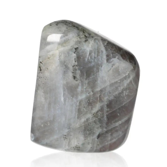 Labradorite polished cut base by Sylvia Crystals showcasing natural beauty and energy, perfect for home decor and meditation.