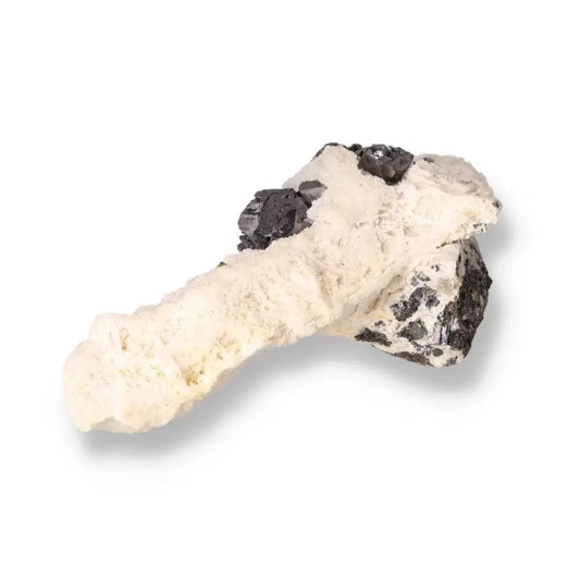Galena with Quartz and Sphalerite crystal from Sylvia Crystals, showcasing unique mineral blend and natural elegance.
