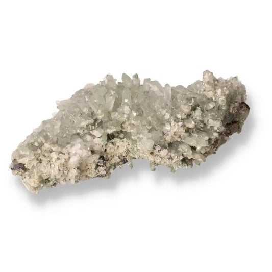 Clear Quartz crystal from Sylvia Crystals, known for its spiritual purification and luxury appeal.