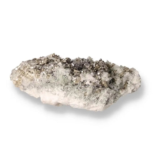 Galena with Quartz Druze, showcasing metallic Galena with shimmering Quartz formations, capturing a contrast of textures.