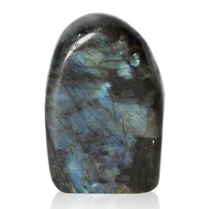 Polished Cut Base Labradorite by Sylvia Crystals showcasing vibrant colors and natural beauty.