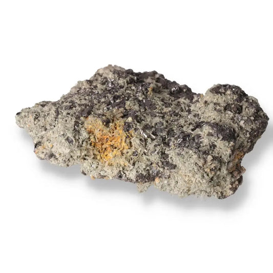 Quartz with Galena gemstone showcasing its unique fusion of quartz purity and galena's grounding energy, captivating and enchanting.