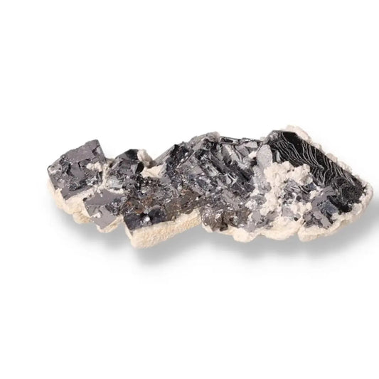 Galena with Dolomite crystal showcasing luxurious elegance and spiritual depth from Sylvia Crystals.
