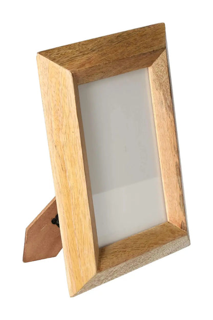 Elegant Photo Frame Malpais 20 cm Inlay, luxury design by Sylvia Crystals, holds 10x15cm photos, premium wooden craftsmanship.