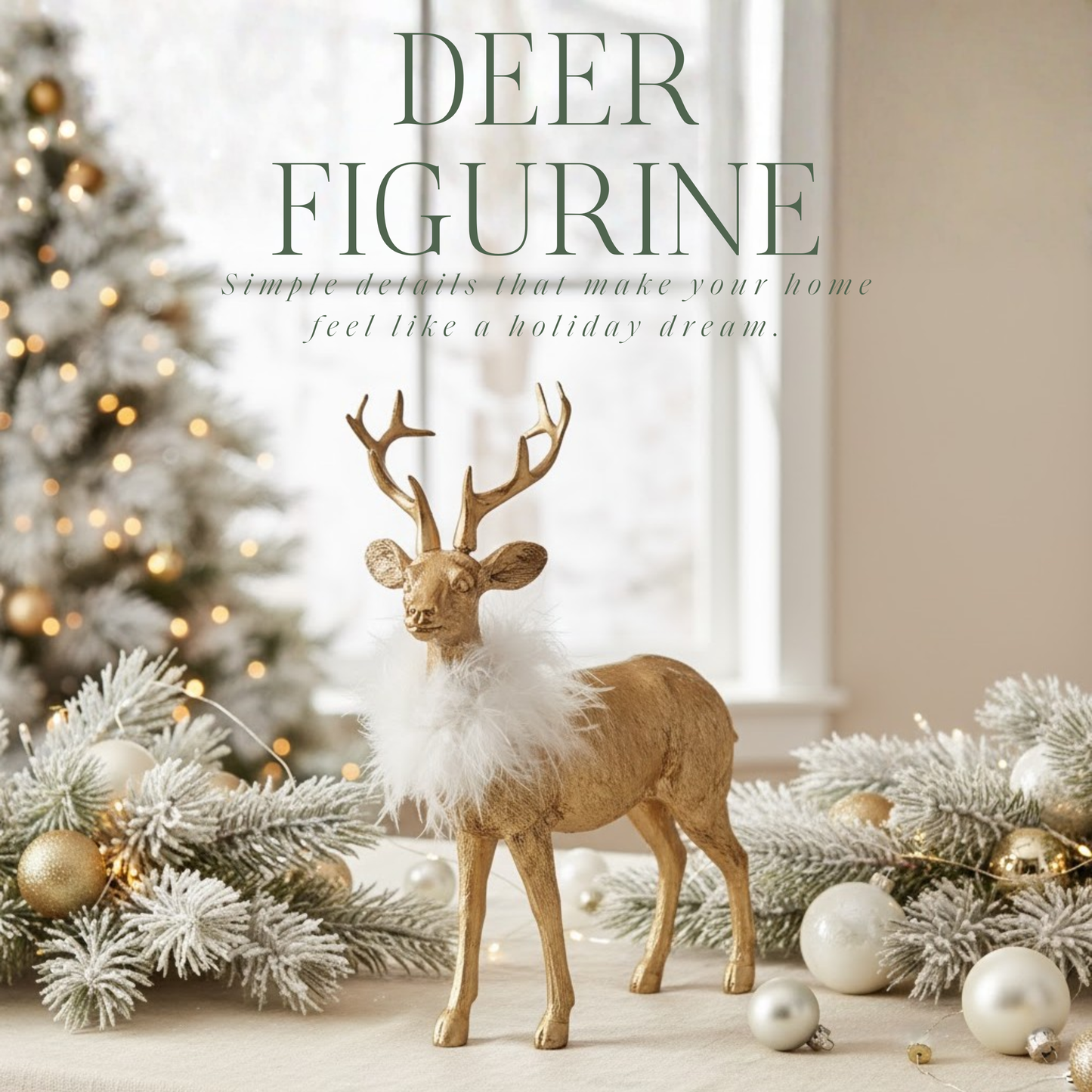 Hirsch aus Poly-Gold