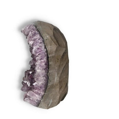 Amethyst Cut Base Geode, premium Sylvia Crystals product showcasing luxury and elegance with vibrant purple hues.