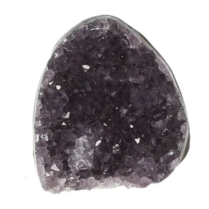 Amethyst Cut Base Geode by Sylvia Crystals, enhancing concentration and reducing stress, luxury gemstone for conscious living.