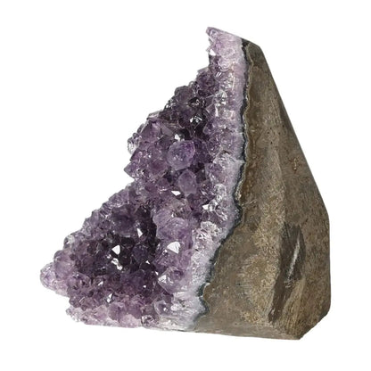 Luxurious Amethyst cut base geode from Sylvia Crystals, enhancing concentration and stability with premium natural beauty.