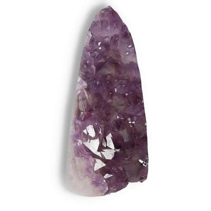 Amethyst cut base geode with deep violet hues, handpicked for quality by Sylvia Crystals, perfect for enhancing focus and reducing stress.