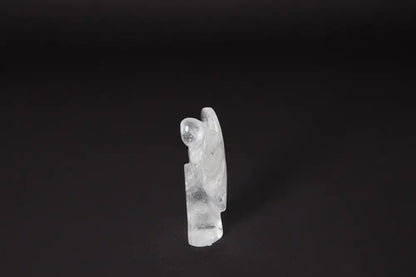 Angel Lemurian Quartz 10 cm sculpture, known for reducing stress and boosting energy, enhancing concentration and emotional stability.