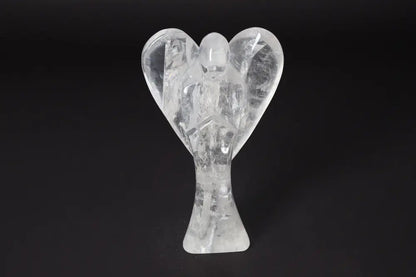 Angel Lemurian Quartz figurine 15 cm, known for stress reduction and energy boost, enhancing concentration and emotional stability.