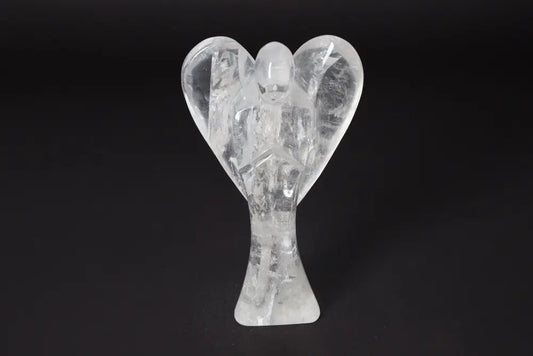 Angel Lemurian Quartz figurine 15 cm, known for stress reduction and energy boost, enhancing concentration and emotional stability.