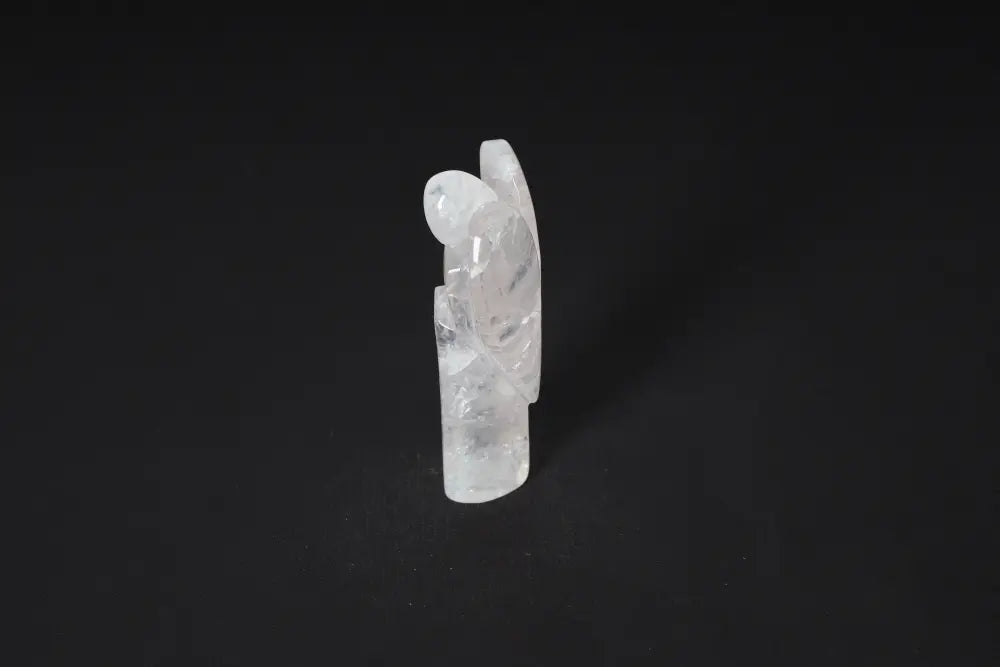 9 cm angel-shaped rose quartz sculpture, symbolizing love and empathy