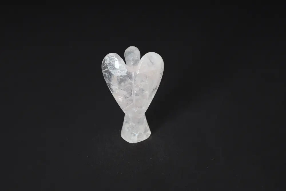 9 cm Angel Rose Quartz sculpture for heart healing and emotional balance