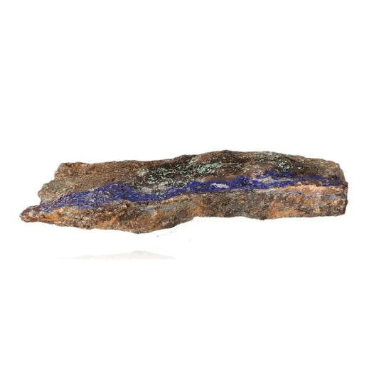 Azurite mineral specimen with intense deep blue hues and unique patterns, ideal for collectors and spiritual growth seekers.