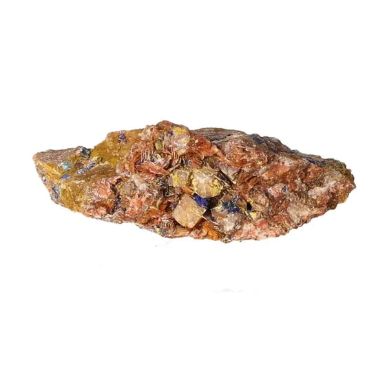 Azurite crystal specimen with deep blue hues and unique patterns, known for enhancing mental clarity and personal growth.