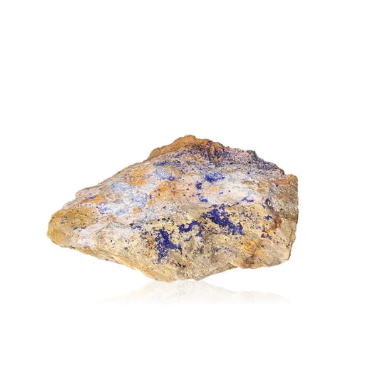 Azurite mineral specimen showcasing deep blue hues and unique patterns, ideal for collectors and spiritual growth.