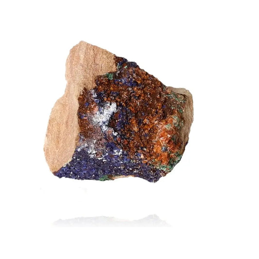 Azurite mineral showcasing deep blue hues and unique patterns, enhancing mental clarity and self-awareness; ideal for collectors.