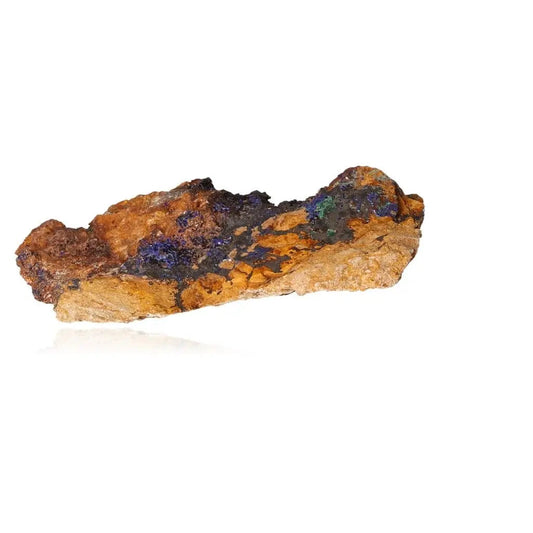 Azurite crystal showcasing deep blue hues with unique patterns, known for enhancing mental clarity and self-awareness.