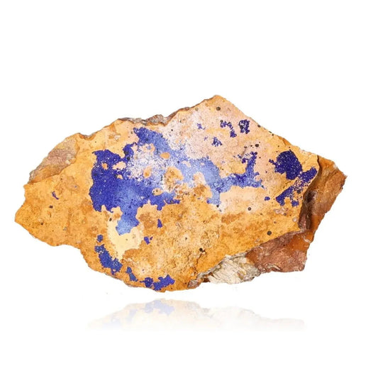 Azurite mineral specimen showcasing rich blue hues and unique patterns, ideal for collectors and enhancing mental clarity.