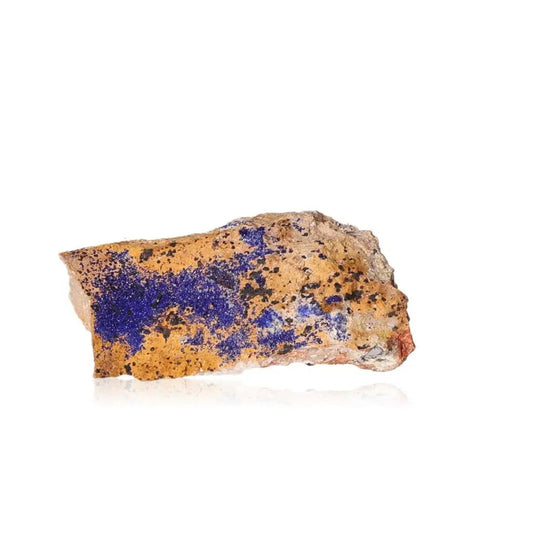 Azurite mineral specimen displaying deep blue hues and unique patterns, ideal for collectors and spiritual growth seekers.