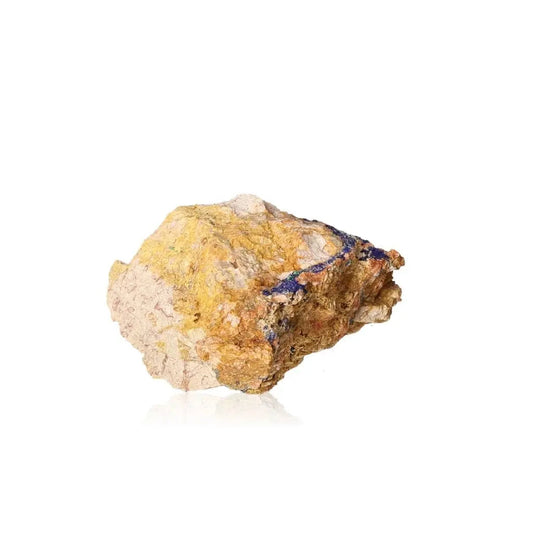 Raw Azurite mineral with deep blue hues, known for enhancing mental clarity, focus, and self-awareness, ideal for collectors and spiritual growth.