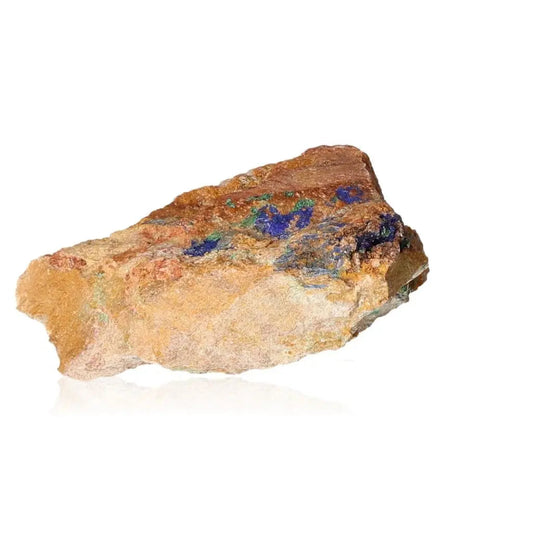 Azurite mineral rock with deep blue hues, renowned for enhancing mental clarity, self-awareness, and personal growth.