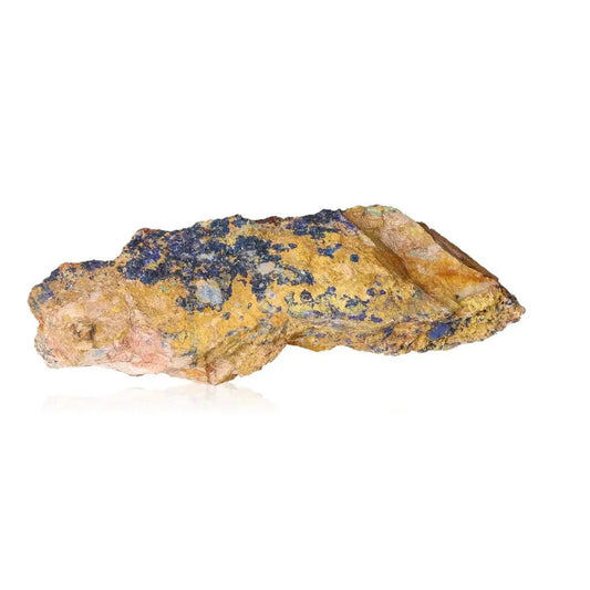 Natural Azurite mineral showing deep blue hues and unique patterns, ideal for enhancing mental clarity, focus, and personal growth.