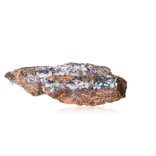 Deep blue Azurite mineral specimen with unique patterns, ideal for mental clarity, focus, and personal growth. Perfect for collectors.