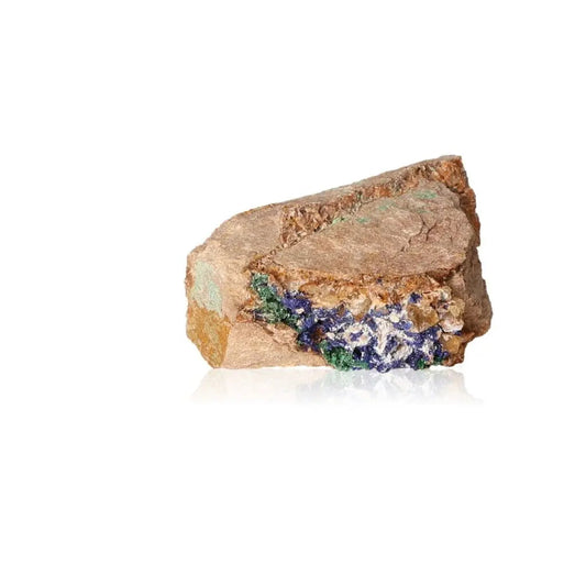 Azurite druzy with deep blue tones and natural copper carbonate mineral formation, enhancing intuition and spiritual insight.