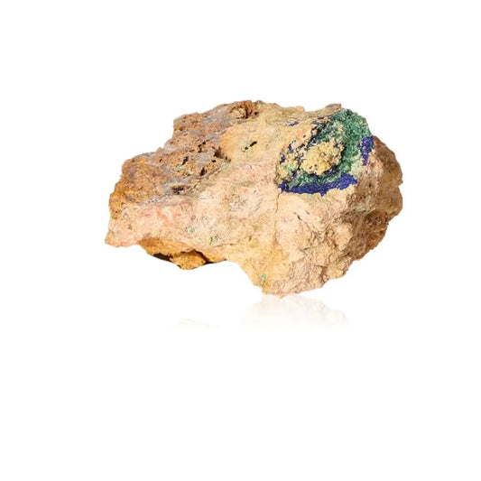 Azurite druzy stone with deep blue and green hues. Enhances spiritual insight and intuition. Ideal for clarity and inner vision.
