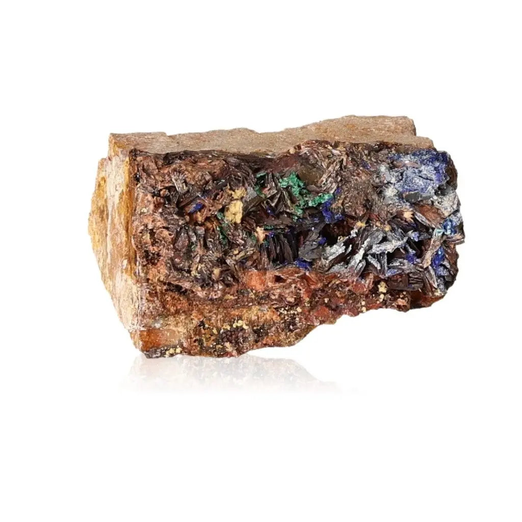 Azurite druzy with deep blue hue, showcasing vibrant copper carbonate mineral renowned for enhancing intuition and spiritual insight.