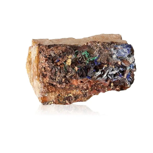 Azurite druzy with deep blue hue, showcasing vibrant copper carbonate mineral renowned for enhancing intuition and spiritual insight.