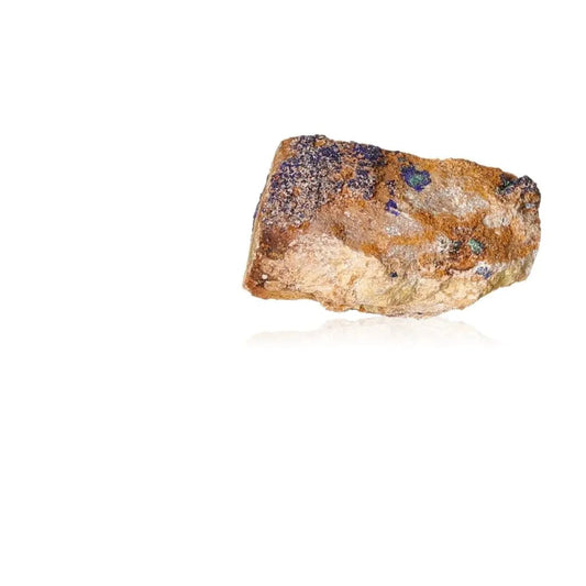 Azurite druzy stone showcasing deep blue hues and natural texture, known for enhancing spiritual insight and intuitive abilities.