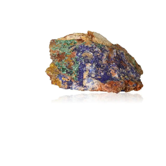 Azurite druze mineral specimen showcasing deep blue colors and vibrant texture, enhancing intuition and spiritual insight.