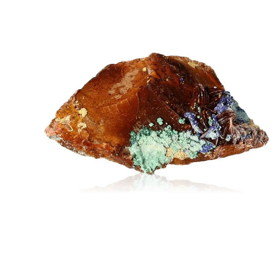 Azurite druze crystal showcasing deep blue and vibrant colors, known for enhancing intuition and spiritual insight.