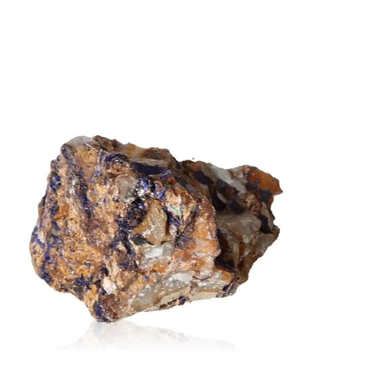 Azurite druze mineral specimen showcasing deep blue hues for enhancing intuition and spiritual insight.